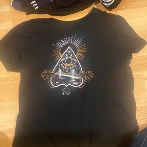 Black Graphic T-Shirt with Oakland Design